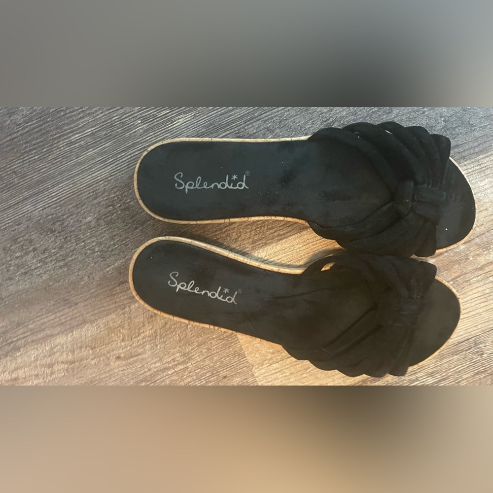 Black splendid sandals size 10
